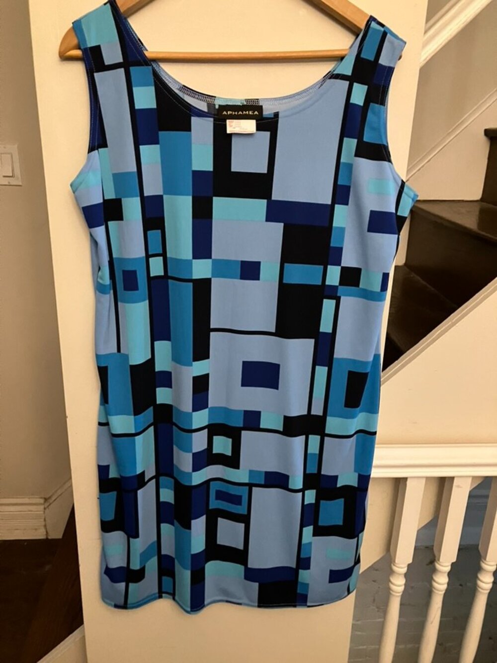 Blue Square Mod Minidress